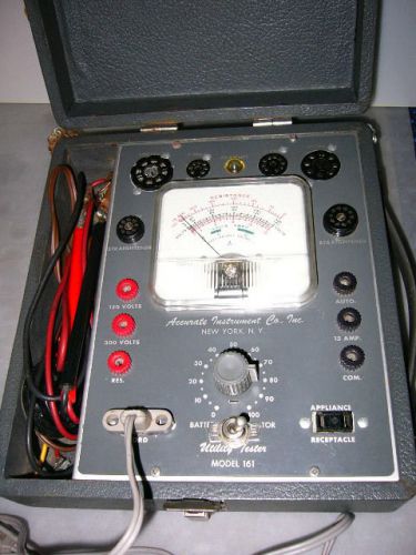 Vintage tester/meter: utility/resistance/auto battery voltage accurate instr.co. for sale