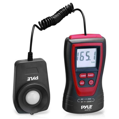 New pyle plmt12 handheld lux light meter photometer w/ 20000 per second sampling for sale