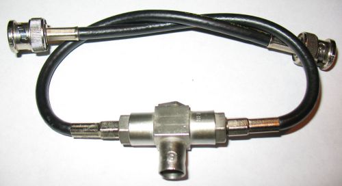 Tektronix bnc female to balanced dual bnc male signal splitter calibration cable for sale