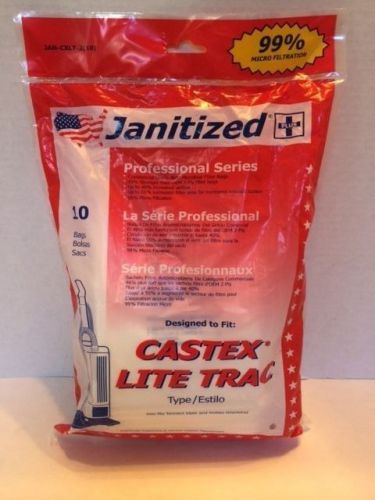 JANITIZED UPRIGHT COMMERCIAL VACUUM CLEANER BAGS  CASTEX LITE TRAC / JAN-CXL -2
