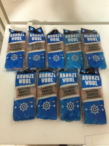 RHODES AMERICAN BRONZE WOOL 9 PKGS. 27 PADS 5 MED AND 4 COARSE