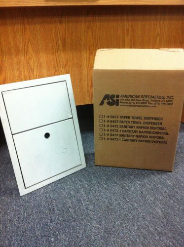 American specialties asi 0473, recessed sanitary napkin disposal - new for sale