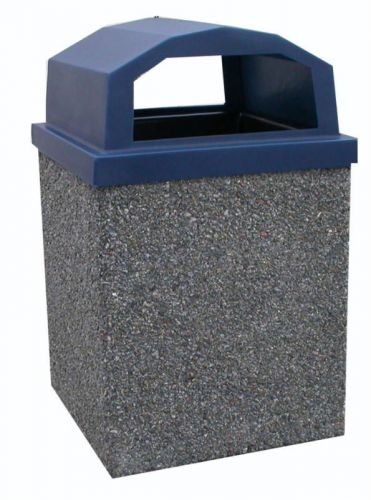 40 Gallon Granite Gray Concrete Litter Receptacles