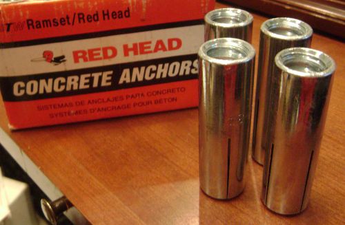 Lot of 4 ... 3/4&#034;  high carbon drop-in concrete anchors .. cl-34 ramset red head for sale