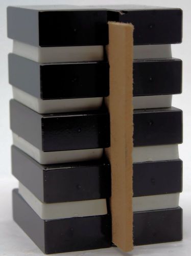 10 Neodymium Magnets - 2 x 1 x 1/2 Block - Black Epoxy Coated - N45
