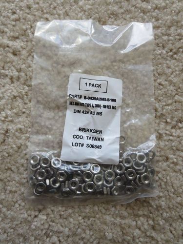 DIN439 Hex Thin Nuts Metric A2 M5 Stainless Steel (100pcs/lot)