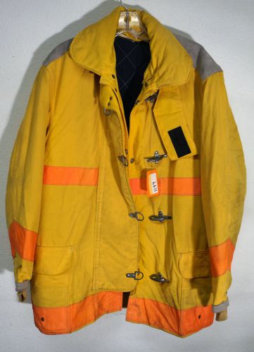 Used Fire Fighter Turnout Jacket with Quilted Nomex Aramid Liner  (A1149)