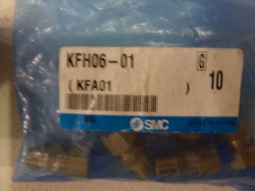 Lot of 15 smc kfh06-01 fitting, male connector, kf insert fittings for sale