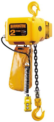 Harrington 2 ton electric chain hoist ~ 2 speed with vfd ~ brand new for sale