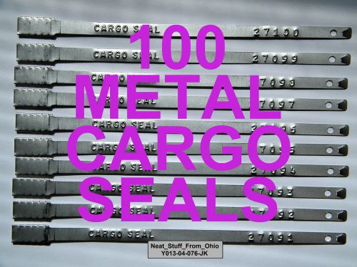 CARGO SEAL BRAND - ALL METAL - 100 HIGH QUALITY TRANSPORTATION SECURITY SEALS