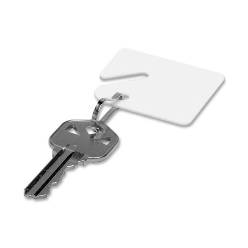 Mmf slotted square plastic key tag - plastic - 20 / pack - white (mmf201300006) for sale