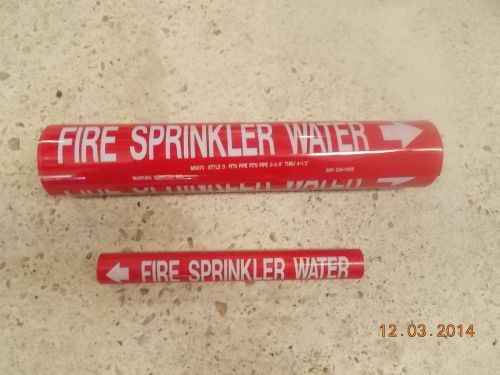 Brady Snap-on Pipe Marker, Fire Sprinkler Water (10 per lot)