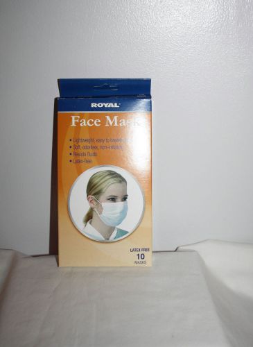 Disposable Masks Face Masks w Ear Loop Mouth 10 pc box