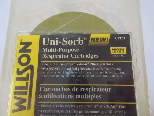 Willson UNI-SORB Multi-Purpose RESPIRATOR CARTRIDGES , CPT38 - NEW