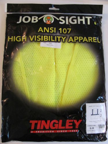 New tingley high visibilty class 2 vest ansi 107 lime s m zipper mesh for sale