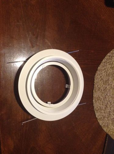 Lot / 3 Juno 224W-WH 6&#034; Gimble Ring White Baffle White Trim NOS