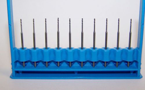 (10) .0223&#034;  micro carbide drills from kyocera microtools for sale