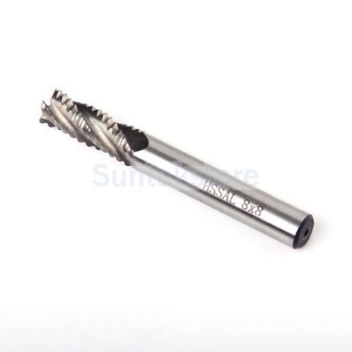 1Pcs 4 Flute 8mm x 8mm Shank HSS End High Accuracy Milling Cutter Cutting Tool
