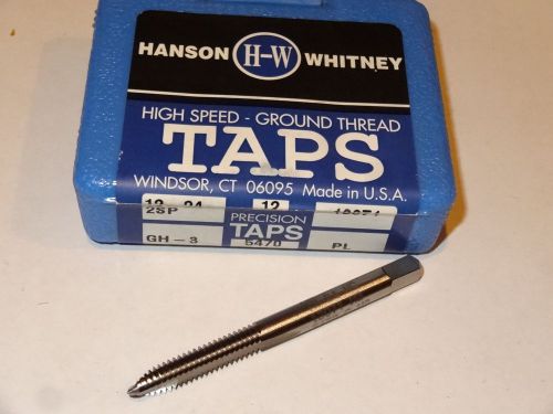 3 new hanson whitney 12-24 unc gh-3 h3 2fl plug hss spiral point taps 13071 usa for sale
