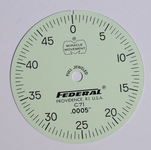 Federal Dial Indicator Face Plate C71 .0005&#034;