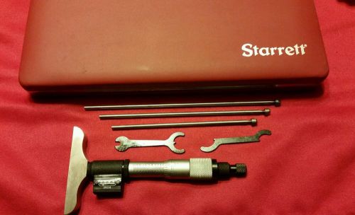 Starrett 446 digital depth gauges, ratchet stop, lock nut, micrometer type, 0-3&#034; for sale
