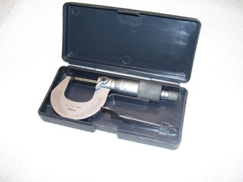 Micrometer, Mitutoyo, 0 - 1&#034; (.0001&#034;) Micrometer with Carbide Faces, Tool