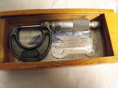 Mitutoyo micrometer 0-1 inch with vintage thread &amp; wrench for sale