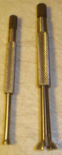 2 starrett small hole gages no. 831b and 831d w/ half ball flat bottoms for sale