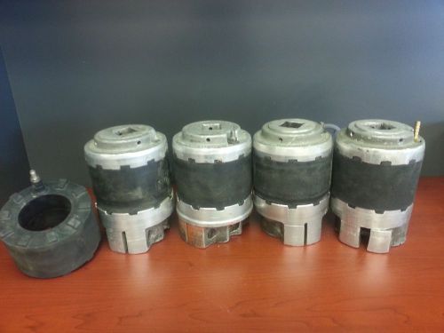 Lot of 4 and one extra rubber piece: Tidland Corp. Core Chuck