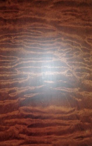 Makore Pommele (Figured/Fiddleback) wood veneer 10&#034; x 24&#034; no back (raw veneer)