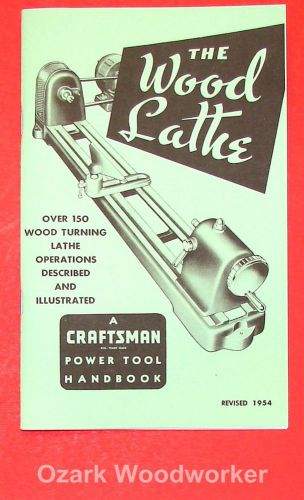 CRAFTSMAN Wood Lathe 1954 Handbook Operator&#039;s Manual 0863