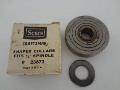Sears Craftsman Shaper Collars Fits 1/2&#034; Spindle  9  23672