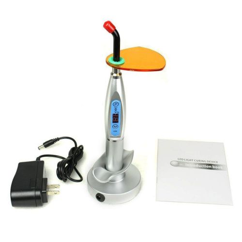 Dental LED Cordless Wireless Curing Light 1500mw Lamp 5W Cure Dentist Silver
