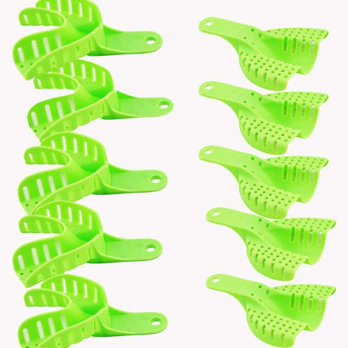New green Autoclavable Central Dental Impression Trays  //* 10pcs