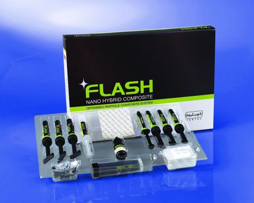 Dental flash optimum partical nano hybrid composite kit by medicept !! for sale