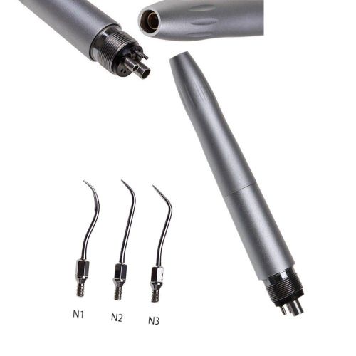 Nsk dental air scaler handpiece sonic perio hygienist 4-hole + 3 tips n1 n2 n3 for sale