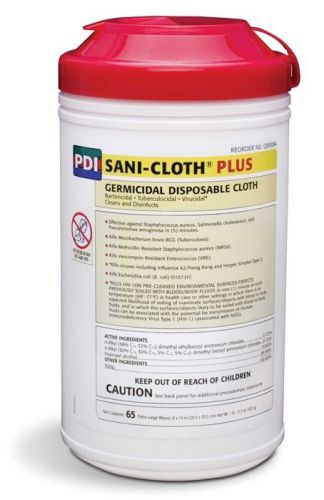 Sani-cloth Plus Germicidal Disposable Wipes 8&#034; x 14&#034; Large