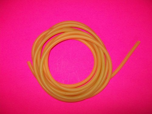 25 Continuous  Feet 1/4&#034; I.D x 1/8&#034;wall x 1/2&#034; O.D Latex Rubber Tubing amber wow