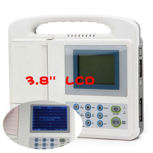 3.8 inch LCD Digital 6-channel 12-lead Electrocardiograph ECG &amp; EKG Machine