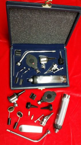 *new* ent (ear,nose &amp;throat) diagnostic kit,otoscope,ophthalmoscope w/hard case for sale