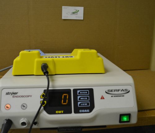 Stryker Serfas RF Generator arthroscopy with  Footswitch
