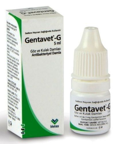 Antibacterial gentavet-g eye and ear drops gentamycin sulphate goat cat dog hors for sale