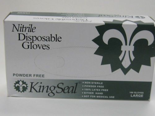 Nitrile Examination Powdered Free Gloves Size Lrg (300 gloves - 3 boxes of 100)