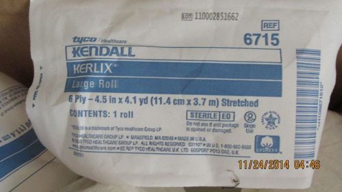 One Dozen (12) Kendall Kerlix Large Roll 6715 6 Ply 4.5in X 4.1yd Stretched