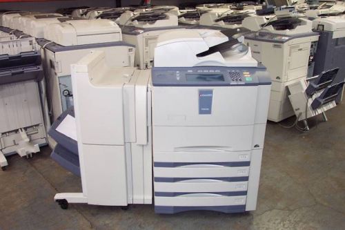 Toshiba e-studio 523 copier-printer-scanner. w/stapling finisher &amp; hole-punch for sale