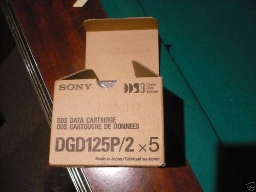 Box of 5 Sony DDS-3 Data Cartridges 24gb DGD125P/2