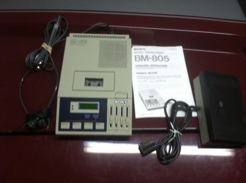 Sony BM-805 Micro Transcriber FS-75 Foot Control manual working!