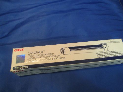 Okidata 52106701 black toner cartridge fax oem sealed bag oki okifax 15627s12 for sale