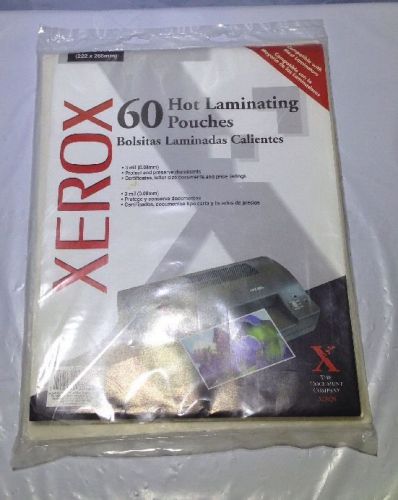 XEROX 60 Hot Laminating Pouches 3 mil Letter Size New In Original Packaging