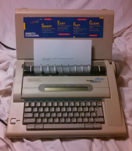 Smith Corona Office-2000 Memory Electronic Typewriter Model:  NA5HH